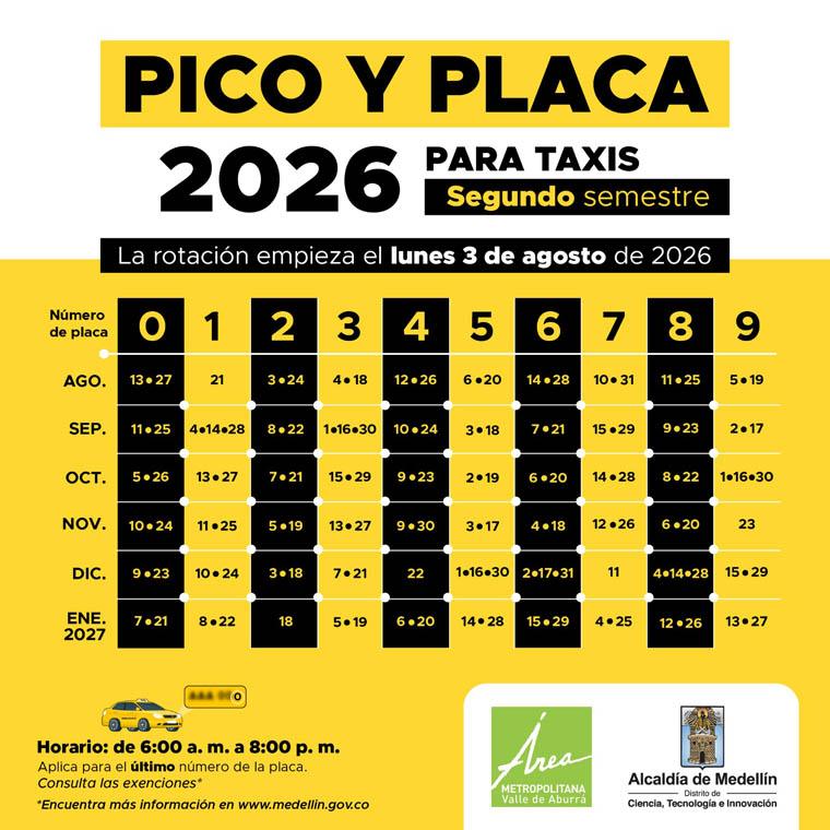 Pico-y-Placa-para-taxis-2do-semestre-2026